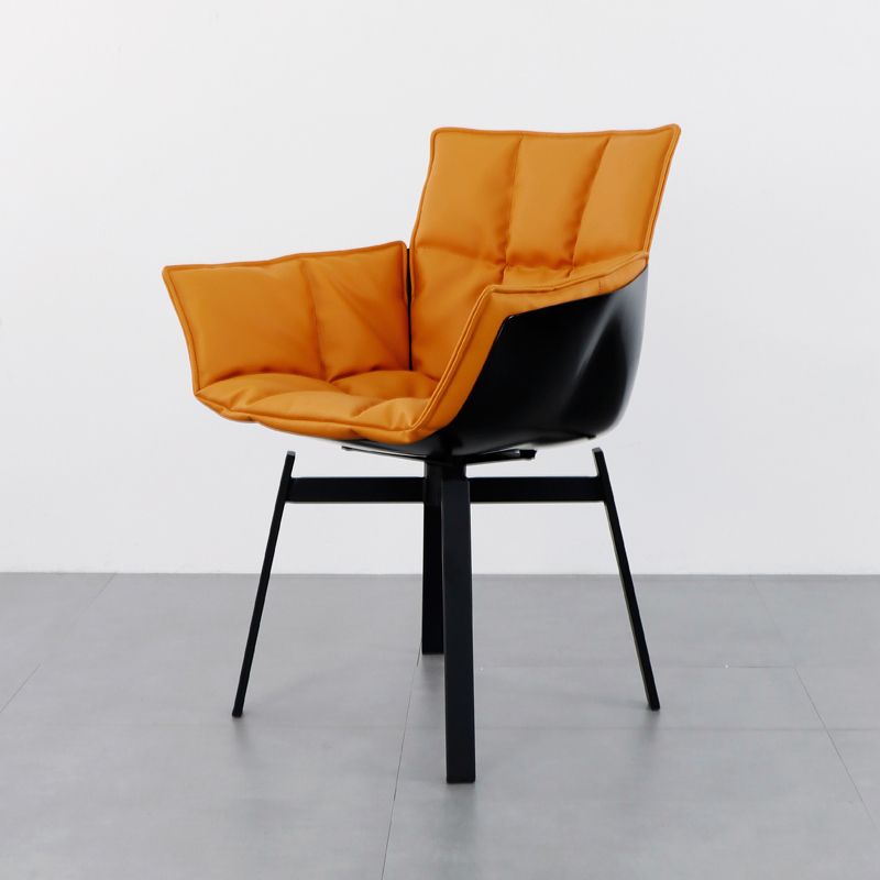 24.41 "L x 24.41" W x 33.46 "H Moderne kussen achterste kussen Top Arms Chair voor woonkamer