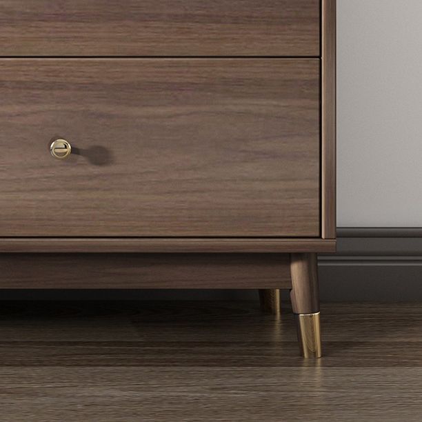 Porte de plancher de bouteille moderne en bois fabriqué Porte en verre en marron