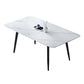 Simplicity Style Home Sintered Stone Dining Table 4 Legs Carbon Steel Base Rectangle Table Clearhalo ' dining_table' 'Dining Tables & Seating' 'Dining Tables' 'furn' 'furn_dining_table' 'Furniture' 'furniture_dining_table' 'Kitchen & Dining Furniture' 'kitchen&dining_furn' 'kitchen' 'kitchen_dining_table' 1200x1200_d086c31a-bb21-4748-a87c-0c1e7980871f