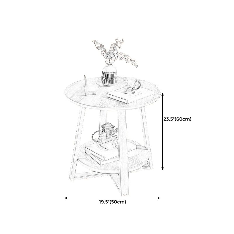 21.7" Wood Accent Accent Side Table, Solid Wood in Natural Finish Clearhalo 'Coffee & Accent Tables' 'End & Side Tables' 'end_side_table' 'end_side_tables' 'furn' 'furn_end_side_tables' 'Furniture' 'furniture_end_side_table' 'Living Room Furniture' 1200x1200_d087b543-30b3-4a32-9673-f42a537edf5c