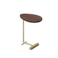 Pedestal Base Design Solid Wood Table Iron Base Free Shape Side Table