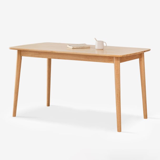 Contemporary Solid Wood Top Dining Set with 4 Legs Fixed Table Dinette Set for Restaurant Clearhalo 'Dining Room Sets' 'Dining Tables & Seating' 'dining_room_set' 'furn' 'furn_dining_room_set' 'Furniture' 'furniture_dining_room_set' 'Kitchen & Dining Furniture' 'kitchen&dining_furn' 'kitchen' 1200x1200_d0882ed1-003d-461d-98ed-2dcaced1614f