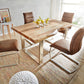 Modern Pine Wood Table for Restaurant Rectangle Dining Table with Silver Double Pedestal Clearhalo 'Dining Tables & Seating' 'Dining Tables' 'dining_table' 'furn' 'furn_dining_table' 'Furniture' 'furniture_dining_table' 'Kitchen & Dining Furniture' 'kitchen' 'kitchen_dining_table' 1200x1200_d088374c-a63f-425c-a0d6-b499c45182b7