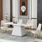 Glam 1/2/5/7 Pieces Dining Set Sintered Stone Dining Furniture for Home Use Clearhalo 'Dining Room Sets' 'Dining Tables & Seating' 'dining_room_set' 'furn' 'furn_dining_room_set' 'Furniture' 'furniture_dining_room_set' 'Kitchen & Dining Furniture' 'kitchen&dining_furn' 'kitchen' 1200x1200_d089c330-e106-426f-90e4-d197f6ba9014