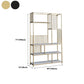 Contemporary Metal Vertical Book Shelf Open Shelf Bookcase For Office