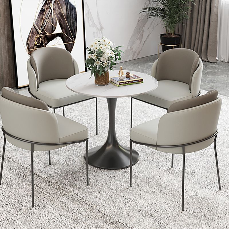 Modern Style Dining Table Sintered Stone Round Tulip Table for Dining Room Clearhalo 'Dining Tables & Seating' 'Dining Tables' 'dining_table' 'furn' 'furn_dining_table' 'Furniture' 'Kitchen & Dining Furniture' 1200x1200_d08b22c0-1f70-46a3-be06-c3b32cec9aea