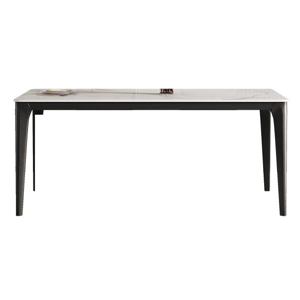 Sintered Stone White Dining Table Mid-Century Modern 4 Legs Table for Dining Room Clearhalo ' dining_table' 'Dining Tables & Seating' 'Dining Tables' 'Furniture' 'furniture_dining_table' 'Kitchen & Dining Furniture' 'kitchen&dining_furn' 'kitchen' 'kitchen_dining_table' 1200x1200_d08bf43d-749c-4888-ad62-c7c4018b1082