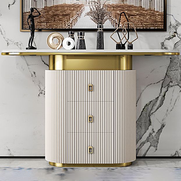 Tavolo console in pietra glam tavolo da divano console resistente ai graffi per la sala