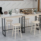 Rectangle Pine Wood Top Bistro Table Modern Pub Table with Metal Base Clearhalo 'Bar Furniture' 'Bar Tables' 'bar_tables' 'furn' 'furn_bar_tables' 'Furniture' 'Kitchen & Dining Furniture' 1200x1200_d08d1029-06f9-4663-bee0-7f74af9d9d9d