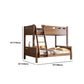 Modern Solid Wood Bunk Bed Mattress Included Bed with Custom Legs