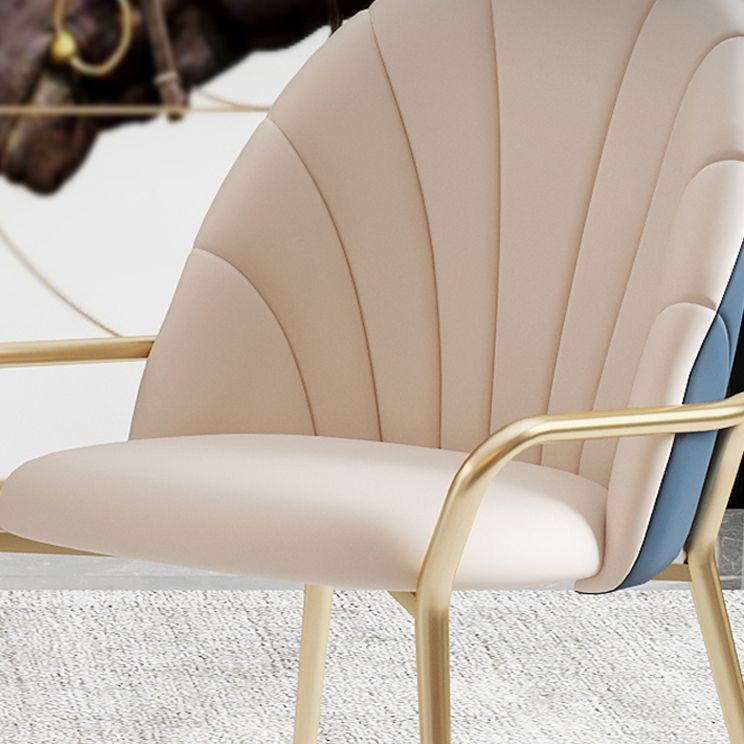 Metal Dining Arm Chair Glam Faux Leather Dining Room Chairs for Home Use Clearhalo 'Dining Chairs' 'Dining Tables & Seating' 'dining_chair' 'furn' 'furn_dining_chair' 'Furniture' 'Kitchen & Dining Furniture' 1200x1200_d094d3fd-4f3f-4240-a0b8-e46c03c63809