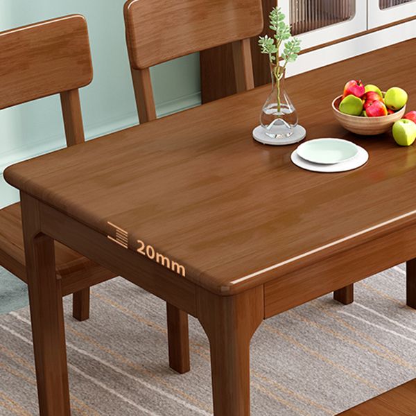 Rubberwood Dining Table Rectangle Solid Wood 4 Legs Wood Base Table for Home Clearhalo ' dining_table' 'Dining Tables & Seating' 'Dining Tables' 'furn' 'furn_dining_table' 'Furniture' 'furniture_dining_table' 'Kitchen & Dining Furniture' 'kitchen&dining_furn' 'kitchen' 'kitchen_dining_table' 1200x1200_d096bfb5-41f5-41ae-af4f-5088077aaa2f