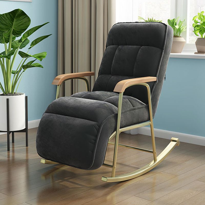 Modern Style Rocking Chair Metal Frame Spindle Rocker Chair with Cushion Clearhalo 'Chairs & Seating' 'furn' 'furn_rocking_chairs' 'Furniture' 'Living Room Furniture' 'Rocking Chairs' 'rocking_chairs' 1200x1200_d0971e3d-573f-4afb-bf1f-17eb9bf5611f