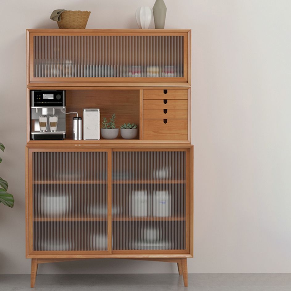 Gesto in legno di gomma Creedenza moderno con cassetti e conservazione