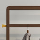 Moderna Wood Hall Tree Hanging Rail Stanking and Hooks Changer