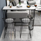 Glam White Marble Pub Table with Specialty Table Top Double Pedestal Table - 42" H Clearhalo 'Bar Furniture' 'Bar Tables' 'bar_tables' 'furn' 'furn_bar_tables' 'Furniture' 'furniture_bar_tables' 'Kitchen & Dining Furniture' 1200x1200_d0979a41-b4f1-487c-95d5-ae8db5ce606e