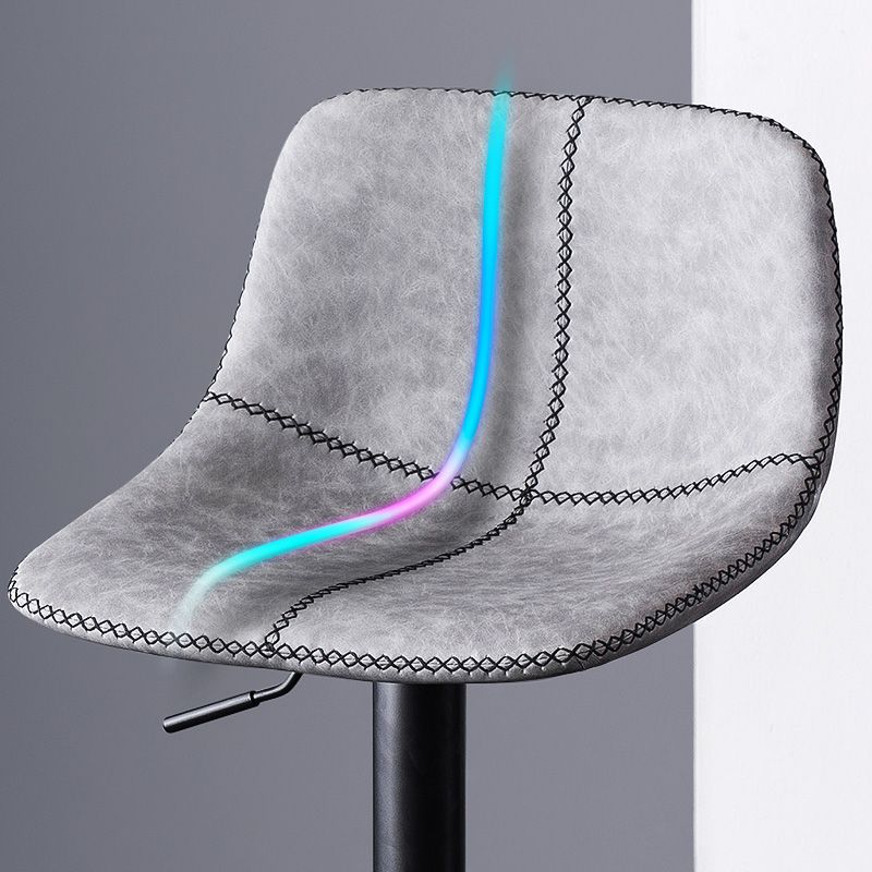 Modern Home Leather Stool Swivel Adjustable Footrest Barstool Clearhalo 'Bar Furniture' 'Bar Stools' 'bar_stools' 'furn' 'furn_bar_stools' 'Furniture' 'furniture_bar_stools' 'Kitchen & Dining Furniture' 1200x1200_d097e912-ebcb-42e3-8b91-200deda41bc9