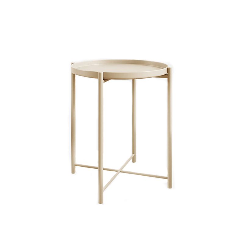 Nordic Round Metal Storage End Table 16.54" x 16.54" x 20.47" Sofa Side Table Clearhalo 'Coffee & Accent Tables' 'End & Side Tables' 'end_side_table' 'Furniture' 'furniture_end_side_table' 'Living Room Furniture' 1200x1200_d0988725-a62f-4457-a423-3f178337871a