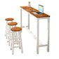 Industrial Trestle Bar Stool Table Metal and Wood Bar Wine Table Clearhalo 'Bar Furniture' 'Bar Tables' 'bar_tables' 'furn' 'furn_bar_tables' 'Furniture' 'Kitchen & Dining Furniture' 1200x1200_d098c5f7-a34b-4b41-b0d2-a4b83d9021e9