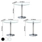Contemporary Round Dining Room Table Tempered Glass Table with Tulip Base Clearhalo ' dining_table' 'Dining Tables & Seating' 'Dining Tables' 'furn' 'furn_dining_table' 'Furniture' 'furniture_dining_table' 'Kitchen & Dining Furniture' 'kitchen&dining_furn' 'kitchen' 'kitchen_dining_table' 1200x1200_d09969ca-1e7e-4bf1-9b8f-f2f6b81c386b