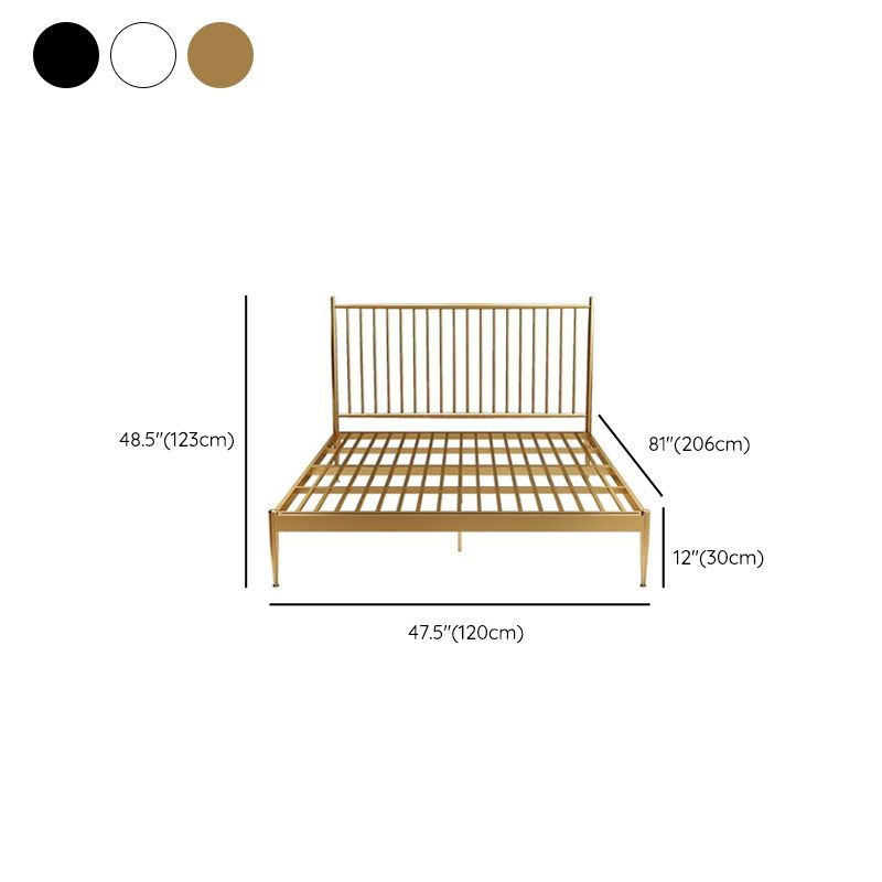 Modern Open-Frame Bed Iron Rectangular Standard Bed with Metal Legs Clearhalo 'Bedroom Furniture' 'Beds' 'furn' 'furn_beds' 'Furniture' 1200x1200_d09a09b7-e5bf-442c-9f3c-c97233fa969b