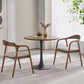 Round Dining Table Set 1/3 Pcs Solid Wood Top Dining Table and Arm Chairs