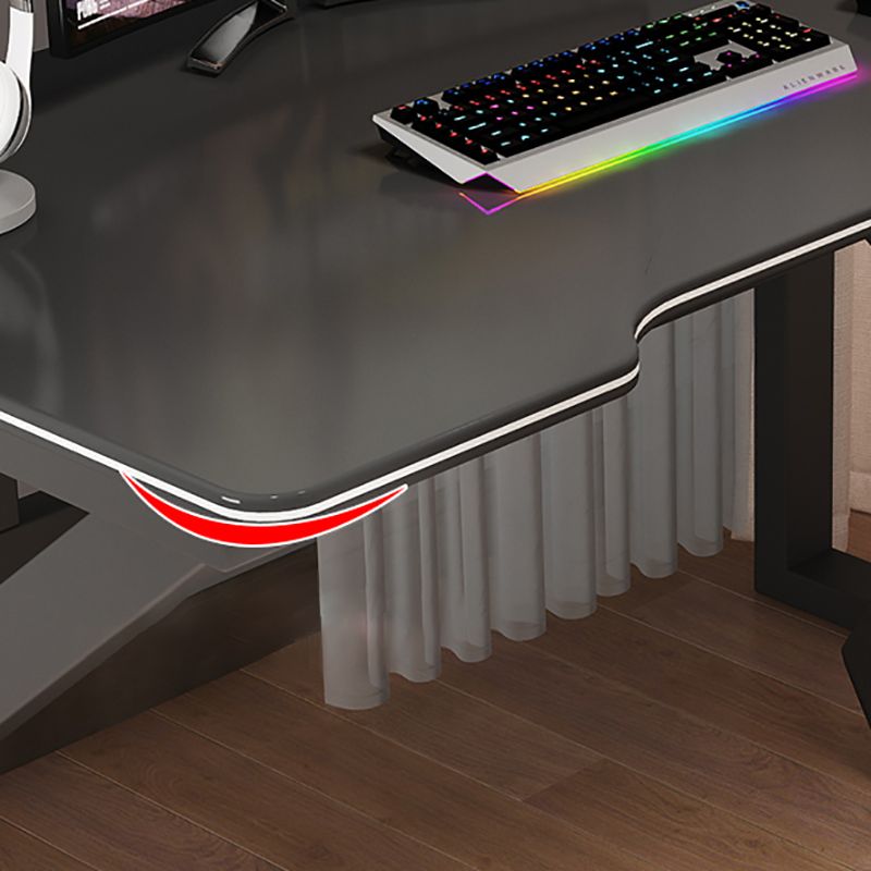 Modern Free Form Computer Desk Manufactured Wood Trestle Base Desk Clearhalo 'Furniture' 'furniture_office_desk' 'Office Desks' 'Office Furniture' 'office_desk' 1200x1200_d09da9a1-2181-4c36-b60e-de082c6261c5