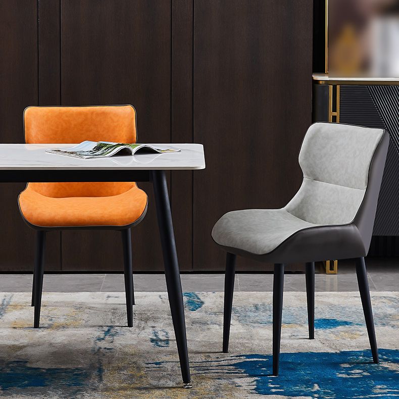 Contemporary Style Metal Dining Chairs Wingback Arm Dining Side Chair for Kitchen Clearhalo ' kitchen&dining_furn' 'Dining Chairs' 'Dining Tables & Seating' 'dining_chair' 'furn' 'furn_dining_chair' 'Furniture' 'furniture_dining_chair' 'Kitchen & Dining Furniture' 'kitchen' 1200x1200_d09ef3f1-52aa-42bf-aacb-ea20cc2e58e2