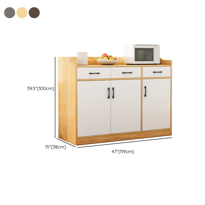 Moderno tavolo da pranzo con finitura antica in legno ingegnerizzato con deposito aperto