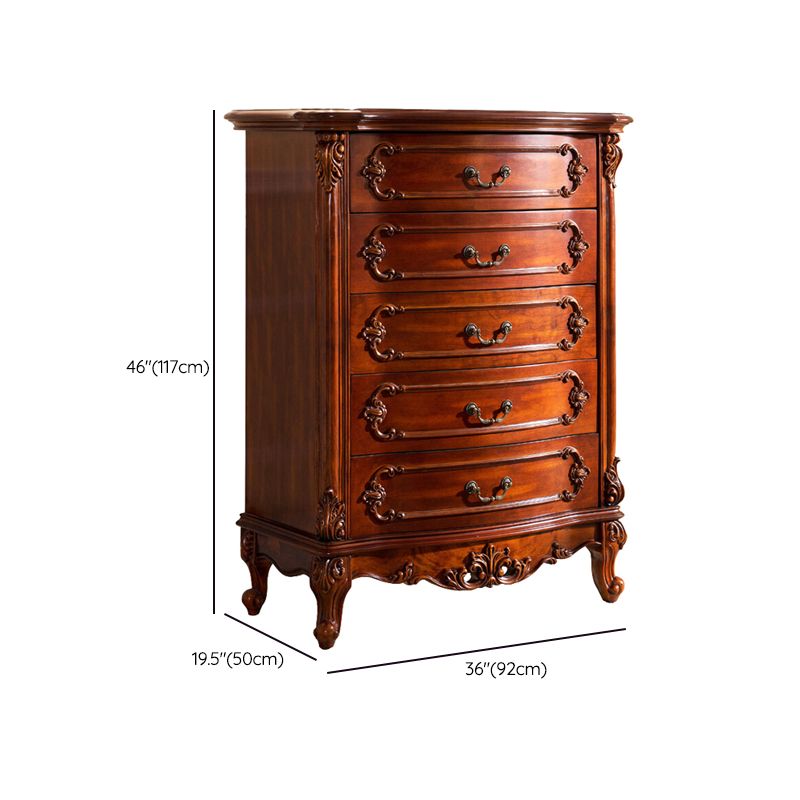 Dark Brown Mid-Century Modern Chest Pine Wood Drawer Knobs Rectangle Accent Chest Clearhalo 'Cabinets & Chests' 'cabinets_chests' 'furn' 'furn_cabinets_chests' 'Furniture' 'Living Room Furniture' 1200x1200_d0a211e3-38e0-4ec9-a219-f1c3e2ad78b6