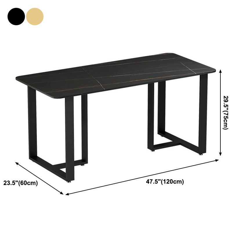 Industrial Dining Table Sintered Stone Table with Double Pedestal Base for Dining Room Clearhalo ' dining_table' 'Dining Tables & Seating' 'Dining Tables' 'furn' 'furn_dining_table' 'Furniture' 'furniture_dining_table' 'Kitchen & Dining Furniture' 'kitchen&dining_furn' 'kitchen' 'kitchen_dining_table' 1200x1200_d0a2436e-de95-4b6b-99ab-dc481342a781