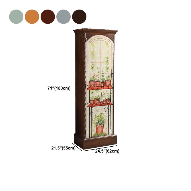 Coastal Cabinet with Hinged Door Wood Matte Finish Storage Cabinet Clearhalo 'Armoires & Wardrobes' 'armoires_wardrobes' 'Bedroom Furniture' 'furn' 'furn_armoires_wardrobes' 'Furniture' 1200x1200_d0a3c107-50ab-4ae4-9399-5afc0a7ad980