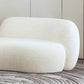 Contemporary Curved Sofa in Beige for Apartment 28.35" High Sofa