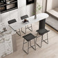 Contemporary Bar Table Stone Pub Table with Iron Base for Dining Room Clearhalo 'Bar Furniture' 'Bar Tables' 'bar_tables' 'furn' 'furn_bar_tables' 'Furniture' 'furniture_bar_tables' 'Kitchen & Dining Furniture' 1200x1200_d0a4a3b9-3535-4ee0-a99b-29027a60f683