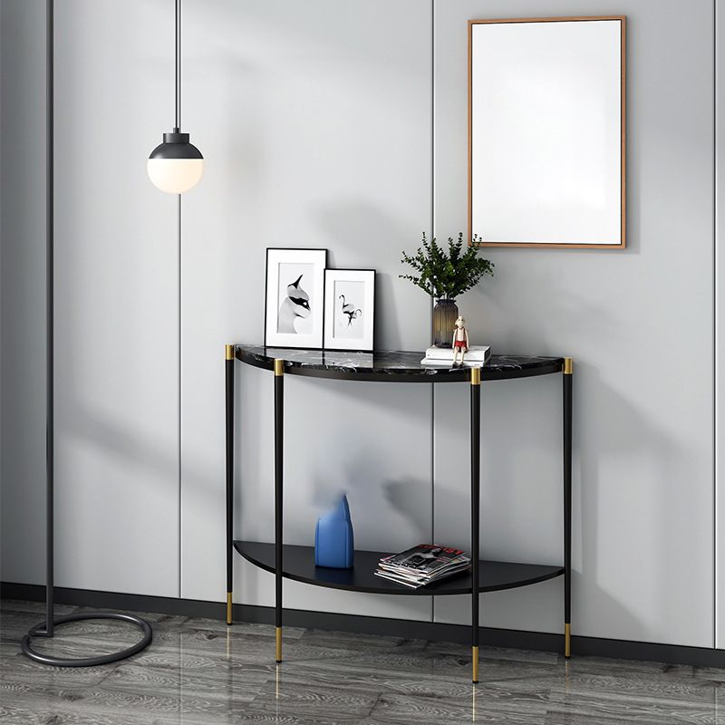 Tavolo di accento della console contemporanea con console di divani a mezza luna antico