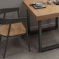 Industrial Wooden Dining Table Square Sled Dining Table for Restaurant