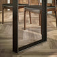 Industrial Double Pedestal Dining Table Rectangle Pine Solid Wood Dining Table