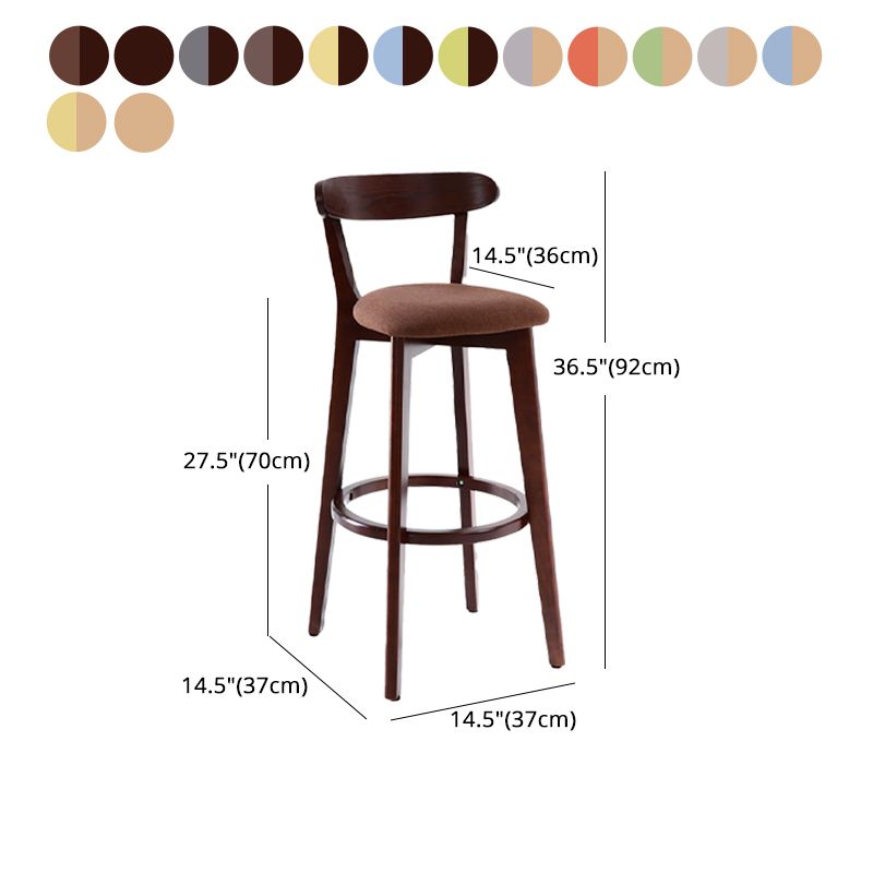 Scandinavian Style Bar-stool with Wooden leg Square Seat Counter Stool for Kitchen Bar Clearhalo 'Bar Furniture' 'Bar Stools' 'bar_stools' 'furn' 'furn_bar_stools' 'furniture_bar_stools' 'Kitchen & Dining Furniture' 'kitchen&dining_furn' 'kitchen' 'kitchen_furn' Furniture' 1200x1200_d0aa7bd0-b1d8-4083-b799-c4a142d052bb