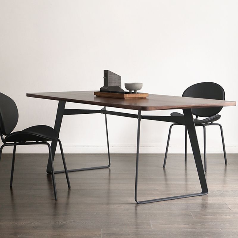 Contemporary Rectangle Dining Room Dinner Kitchen Table Solid Wood Dining Table