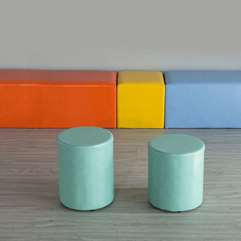 Modern Pouf Ottoman PU Leather Upholstered Solid Color Cylinder Shape Ottoman Clearhalo 'furn' 'furn_ottomans_poufs' 'Furniture' 'Living Room Furniture' 'Ottomans & Poufs' 'ottomans_poufs' 1200x1200_d0ab4dda-a8fe-4a78-8f1b-4a29737ffbb8