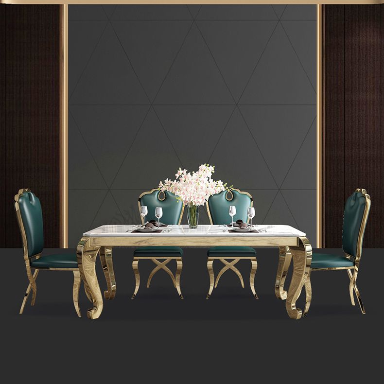 Rectangle Shape Luxury Style Dining Table Marble Fixed Table for Kitchen Clearhalo ' dining_table' 'Dining Tables & Seating' 'Dining Tables' 'furn' 'furn_dining_table' 'Furniture' 'furniture_dining_table' 'Kitchen & Dining Furniture' 'kitchen&dining_furn' 'kitchen' 'kitchen_dining_table' 1200x1200_d0ab56d2-81f0-462b-9783-176679479ba2