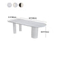 Oval White Base Dining Table Modern Stone Tripod Iron base Table Clearhalo 'Dining Tables & Seating' 'Dining Tables' 'dining_table' 'furn' 'furn_dining_table' 'Furniture' 'furniture_dining_table' 'Kitchen & Dining Furniture' 'kitchen' 'kitchen_dining_table' 1200x1200_d0abfa35-792d-4ec2-9d60-1781461350eb