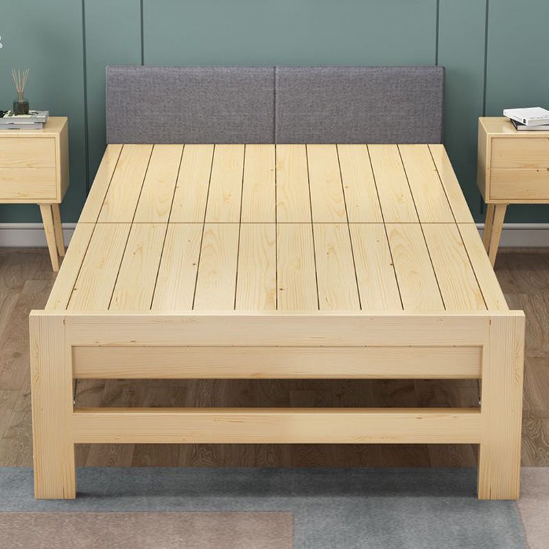 Scandinavian Wood Foldable Bed Low Profile Upholstered Bed with Mattress Clearhalo 'Bedroom Furniture' 'Beds' 'furn' 'furn_beds' 'Furniture' 1200x1200_d0ac0ad6-e20f-4914-a1b1-72aa3e48a856