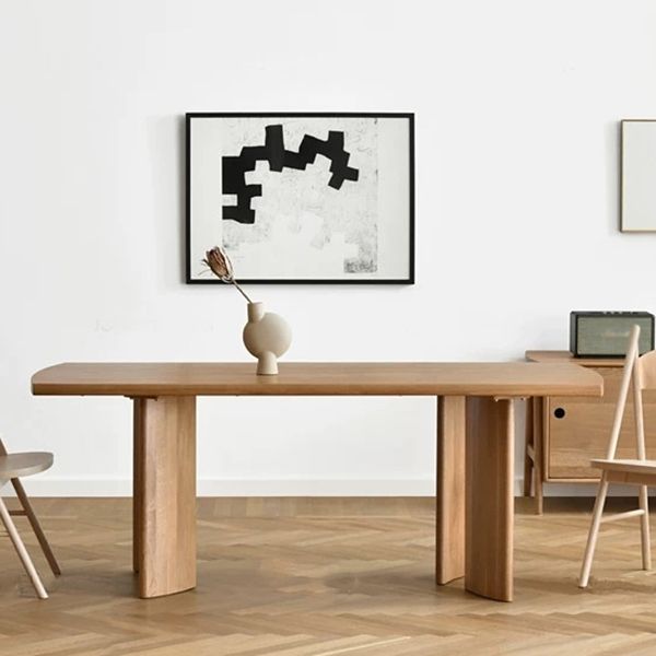 Solid Wood Contemporary Rectangular Table Wood Top Table for Home Clearhalo ' dining_table' 'Dining Tables & Seating' 'Dining Tables' 'furn' 'furn_dining_table' 'Furniture' 'furniture_dining_table' 'Kitchen & Dining Furniture' 'kitchen&dining_furn' 'kitchen' 'kitchen_dining_table' 1200x1200_d0ac5d95-a767-4e40-bf42-35a4493c2efc