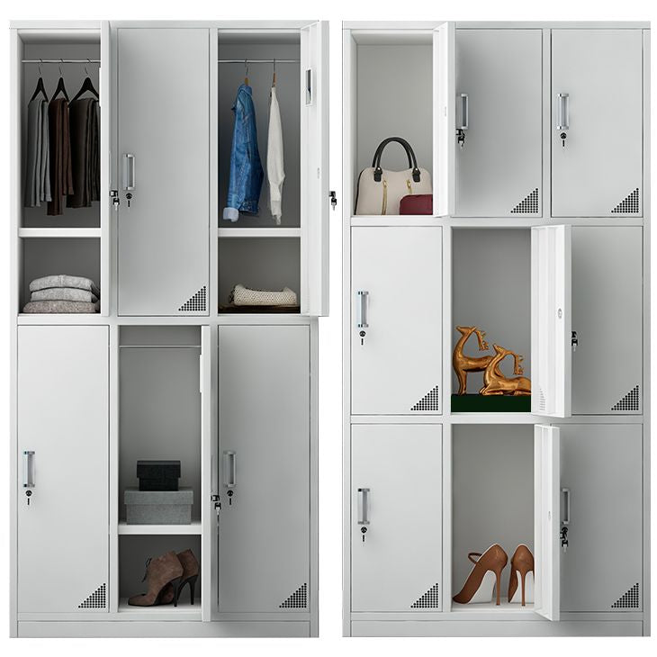 Moderner Style -Scharnier -Türgarderobe für Home Grey Metal Cabinet