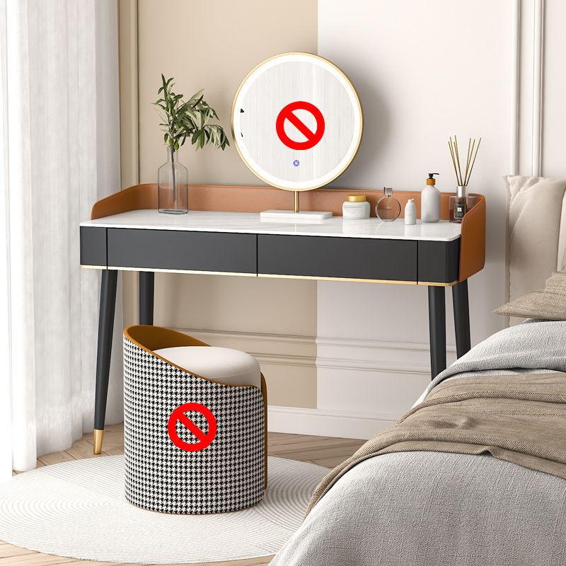 Tavolo da toeletta da toeletta per vanità nero comò con cassetti di stoccaggio