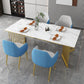Sintered Stone Dining Table Traditional Luxury Rectangle Dining Table with Gold Frame Clearhalo ' dining_table' 'Dining Tables & Seating' 'Dining Tables' 'furn' 'furn_dining_table' 'Furniture' 'furniture_dining_table' 'Kitchen & Dining Furniture' 'kitchen&dining_furn' 'kitchen' 'kitchen_dining_table' 1200x1200_d0ad52d9-6f07-4436-bd4e-8e7d4c0776b1