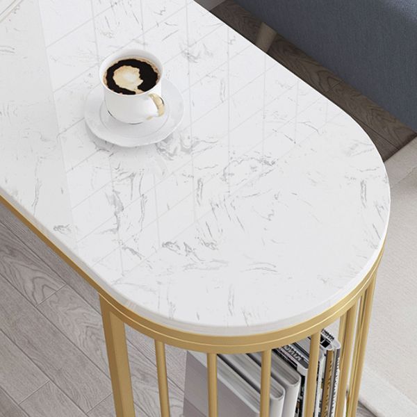 White Marble Bar Dining Table Glam Double Pedestal Bar Height Table Clearhalo 'Bar Furniture' 'Bar Tables' 'bar_tables' 'furn' 'furn_bar_tables' 'Furniture' 'Kitchen & Dining Furniture' 1200x1200_d0ae1301-a7d2-46e4-beef-66359f1aae0d