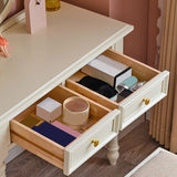 鏡付きの明るい白い灰の虚栄心17.71 "2つの引き出し付きの幅の虚栄心