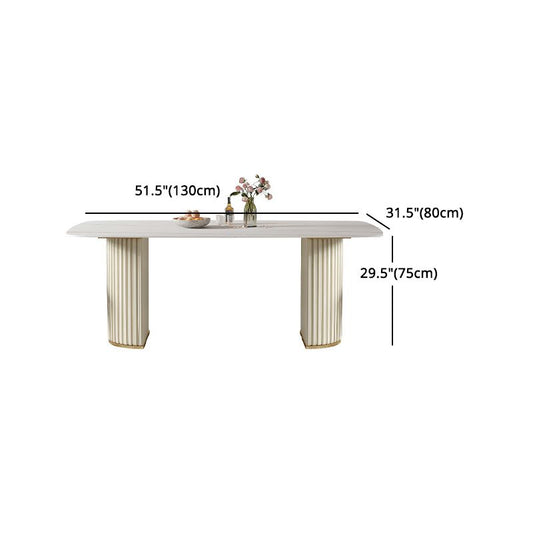 Nordic Sintered Stone Top Dining Set Rectangle 1/2/5/7 Pieces Dining Room Table Set Clearhalo 'Dining Room Sets' 'Dining Tables & Seating' 'dining_room_set' 'furn' 'furn_dining_room_set' 'Furniture' 'furniture_dining_room_set' 'Kitchen & Dining Furniture' 1200x1200_d0afe6c5-0b93-4b5e-935b-160dfcb333e8